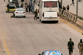 خروج حافلات تقل مهجّرين من القلمون الشرقي باتجاه الشمال السوري
