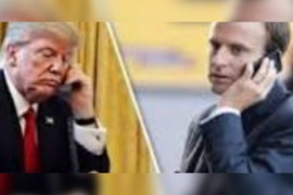 ماكرون وترامب يتباحثات اخر مستجدات الوضع السوري.