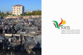 رابطة المستقلين الكرد السوريين تدين حرق مخيم للاجئين السوريين في لبنان  .
