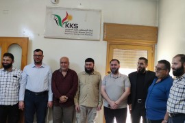 وفد كبير من جيش الاسلام يقوم بإجراء زيارة إلى مكتب رابطة المستقلين الكرد السوريين في عفرين .