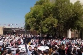 نظام الأسد  يُجبر طلاب جامعة درعا  الخروج بمسيرة موالية لرأس النظام.