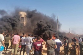 مظاهرات قرب النقاط التركية بإدلب احتجاجاً على مجازر النظام