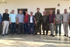 قيادة الرابطة وإدارة التوجيه المعنوي وقيادة لواء السلام واتحاد ثوار حلب يلتقون مع شيخ الطائفة الايزيدية الشيخ محمد كالو ومجلس ايزيدي عفرين في قرية برج عبدالو .