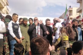 قيادة رابطة المستقلين الكرد السوريين تشارك اهالي عفرين احتفالات ذكرى الثورة السورية .