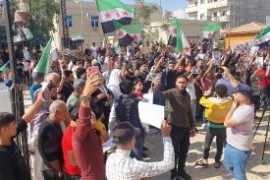 مظاهرة رافضة لـ”هيئة تحرير الشام” في أعزاز السورية